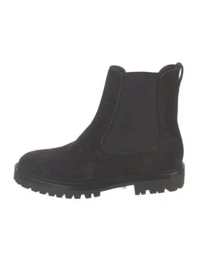 Pre-owned Vince Suede Chelsea Boots In Black/brown
