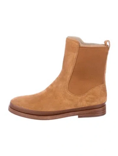 Pre-owned Vince Suede Chelsea Boots In Brown