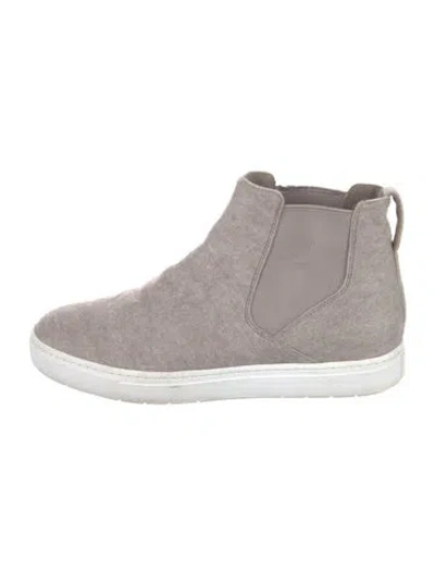Pre-owned Vince Suede Chelsea Boots In Gray