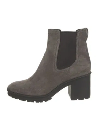 Pre-owned Vince Suede Chelsea Boots In Gray