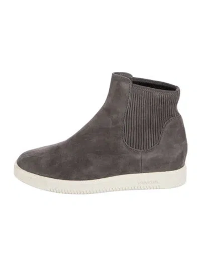 Pre-owned Vince Suede Chelsea Boots In Grey