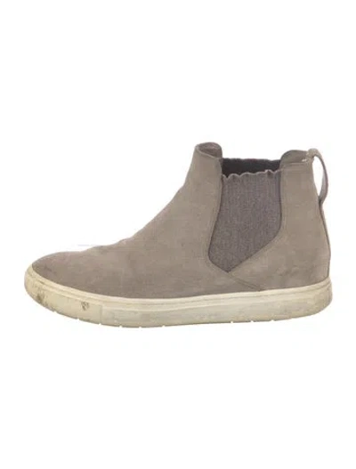 Pre-owned Vince Suede Chelsea Boots In Neutral