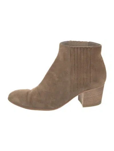 Pre-owned Vince Suede Chelsea Boots In Neutral