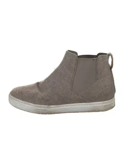 Pre-owned Vince Suede Chelsea Boots In Neutral