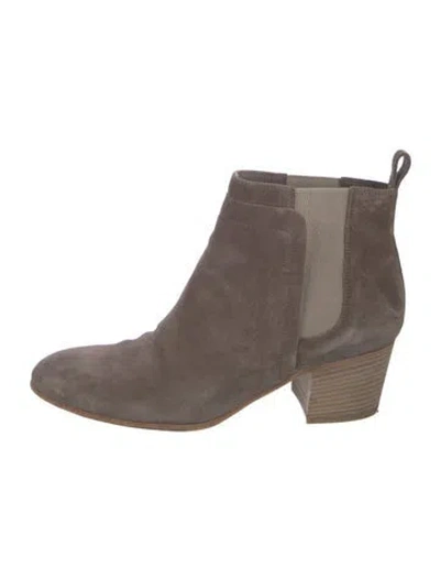 Pre-owned Vince Suede Chelsea Boots In Neutral