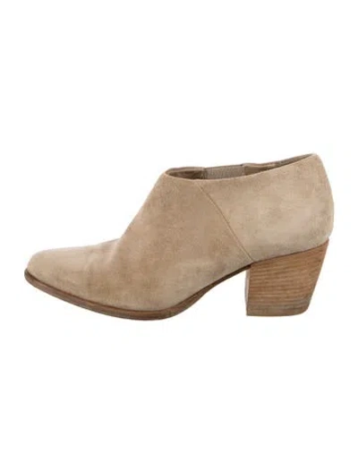 Pre-owned Vince Suede Chelsea Boots In Neutrals