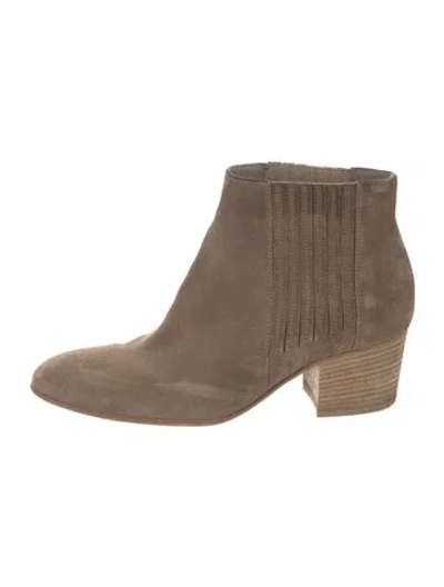 Pre-owned Vince Suede Chelsea Boots In Neutrals