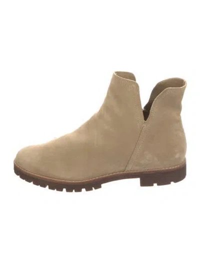 Pre-owned Vince Suede Chelsea Boots In Neutrals