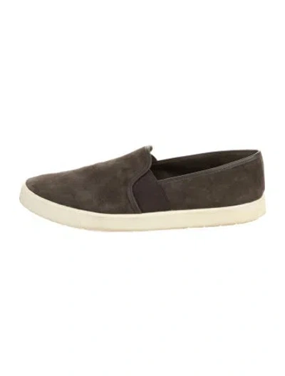 Pre-owned Vince Suede Colorblock Pattern Loafers In Black