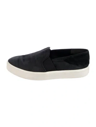 Pre-owned Vince Suede Colorblock Pattern Sneakers In Black
