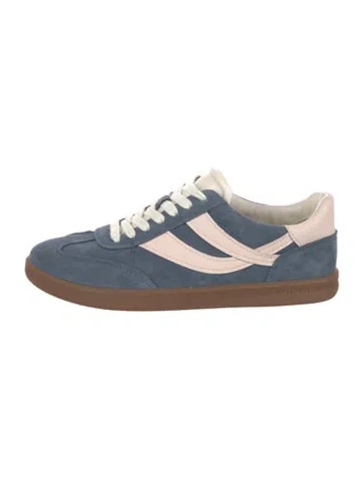 Pre-owned Vince Suede Colorblock Pattern Sneakers In Blue