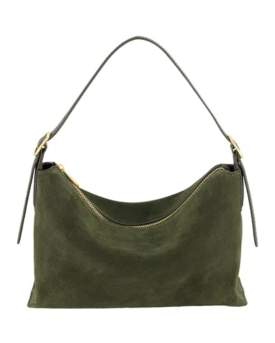 Vince Suede Convertible Shoulder Bag In Purple