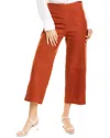 Vince Women's Wide Leg Cropped Suede Pants In Brown