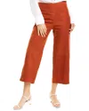 Vince Women's Wide Leg Cropped Suede Pants In Brown