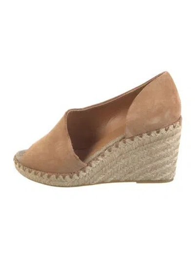 Pre-owned Vince Suede Cutout Accent Pumps In Neutral