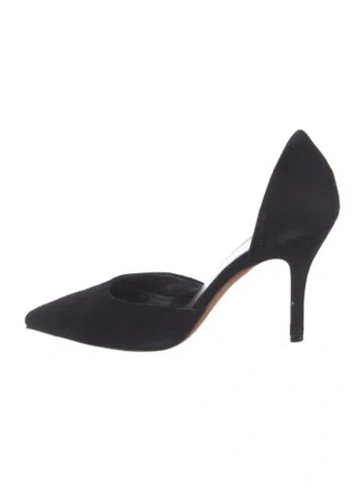 Pre-owned Vince Suede D'orsay Pumps In Black