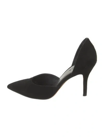Pre-owned Vince Suede D'orsay Pumps In Black