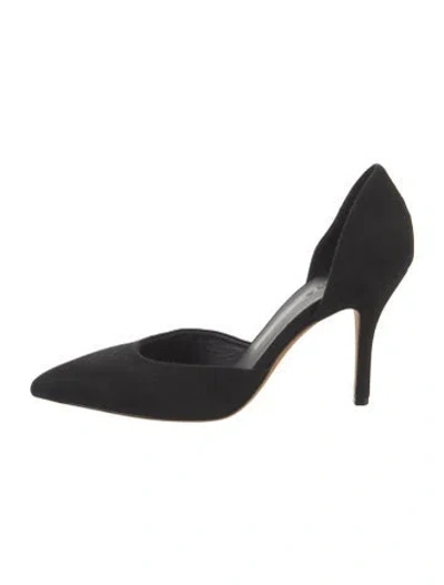Pre-owned Vince Suede D'orsay Pumps In Black
