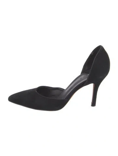 Pre-owned Vince Suede D'orsay Pumps In Black