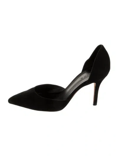 Pre-owned Vince Suede D'orsay Pumps In Black
