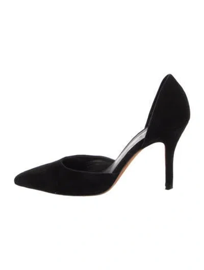 Pre-owned Vince Suede D'orsay Pumps In Black