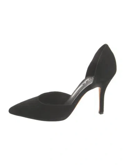 Pre-owned Vince Suede D'orsay Pumps In Black