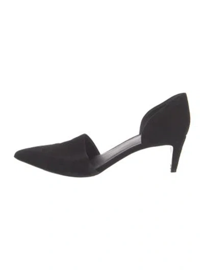 Pre-owned Vince Suede D'orsay Pumps In Black
