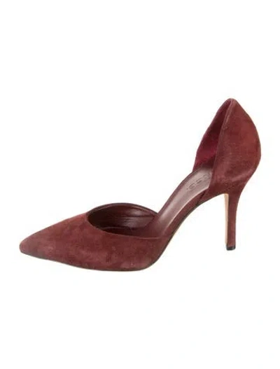 Pre-owned Vince Suede D'orsay Pumps In Brown