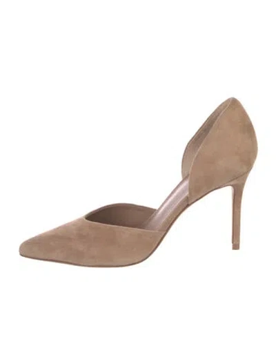 Pre-owned Vince Suede D'orsay Pumps In Brown