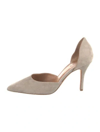 Pre-owned Vince Suede D'orsay Pumps In Neutrals