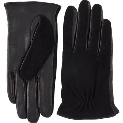 Vince Suede Driver Gloves In Yellow