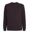Vince Long Sleeve Sueded Jersey Top In Brown