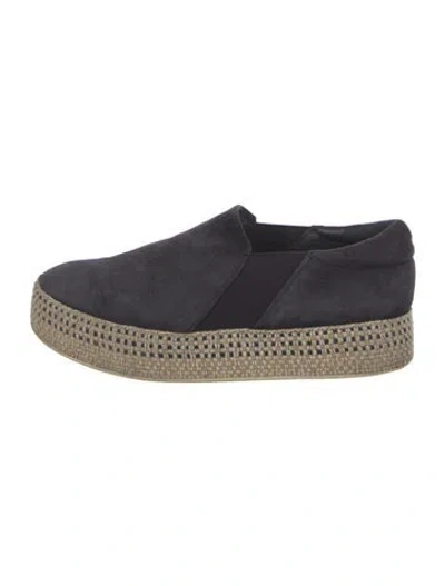 Pre-owned Vince Suede Espadrille Sneakers In Blue
