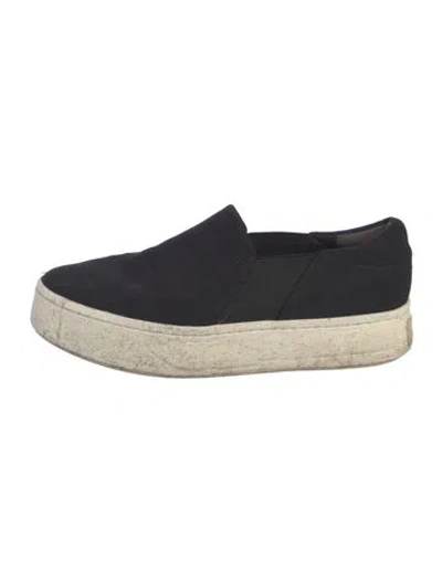 Pre-owned Vince Suede Espadrilles In Black