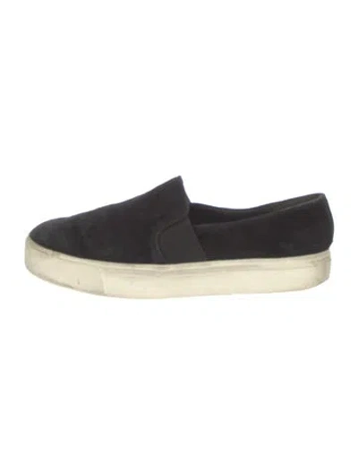 Pre-owned Vince Suede Espadrilles In Black
