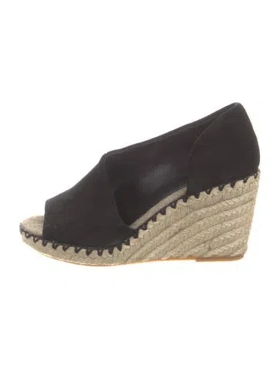 Pre-owned Vince Suede Espadrilles In Black