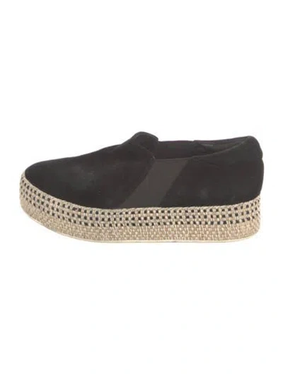 Pre-owned Vince Suede Espadrilles In Black