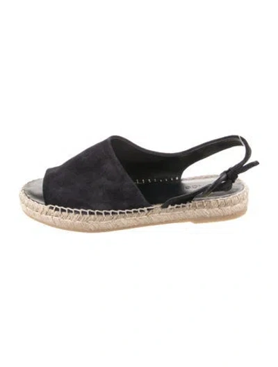 Pre-owned Vince Suede Espadrilles In Black