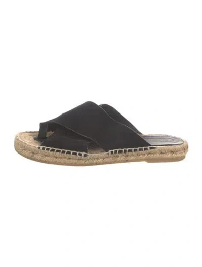 Pre-owned Vince Suede Espadrilles In Black