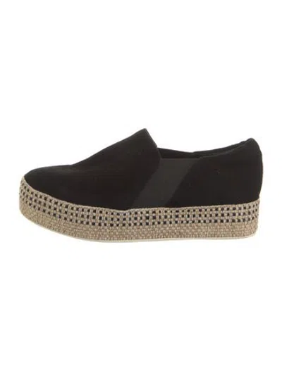 Pre-owned Vince Suede Espadrilles In Black