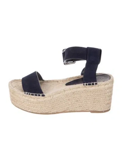 Pre-owned Vince Suede Espadrilles In Blue