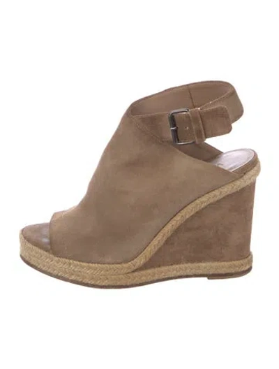 Pre-owned Vince Suede Espadrilles In Brown