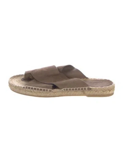 Pre-owned Vince Suede Espadrilles In Brown