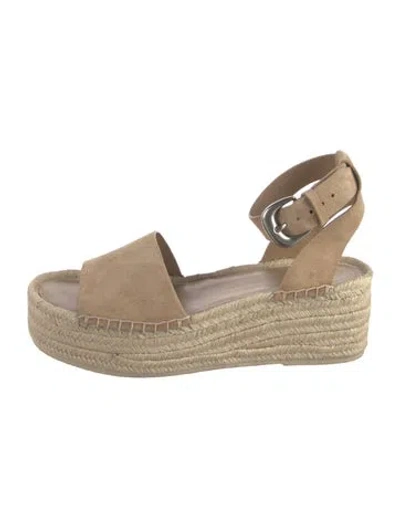 Pre-owned Vince Suede Espadrilles In Brown