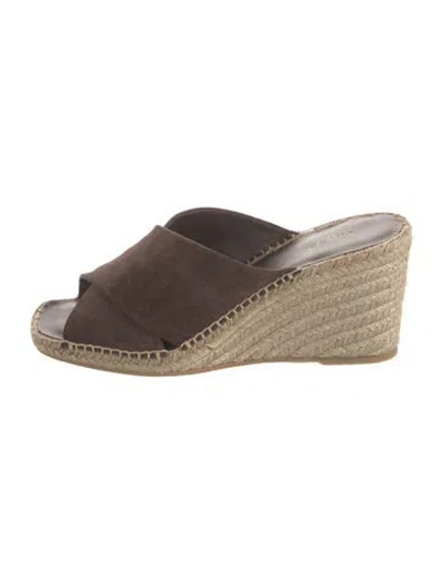 Pre-owned Vince Suede Espadrilles In Brown