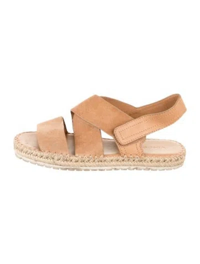 Pre-owned Vince Suede Espadrilles In Brown/neutrals