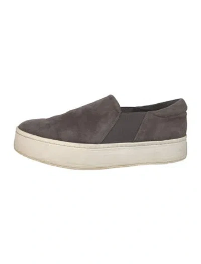 Pre-owned Vince Suede Espadrilles In Gray