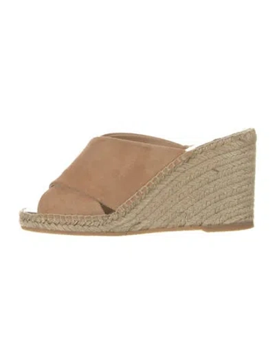Pre-owned Vince Suede Espadrilles In Neutral