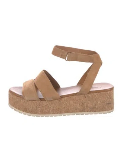 Pre-owned Vince Suede Espadrilles In Neutral