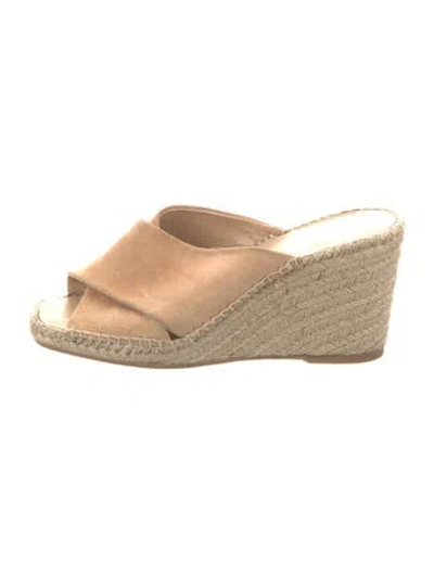 Pre-owned Vince Suede Espadrilles In Neutral